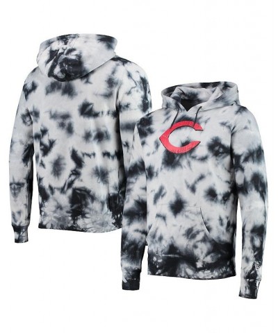 Men's Black Cincinnati Reds Tie-Dye Pullover Hoodie $42.30 Sweatshirt