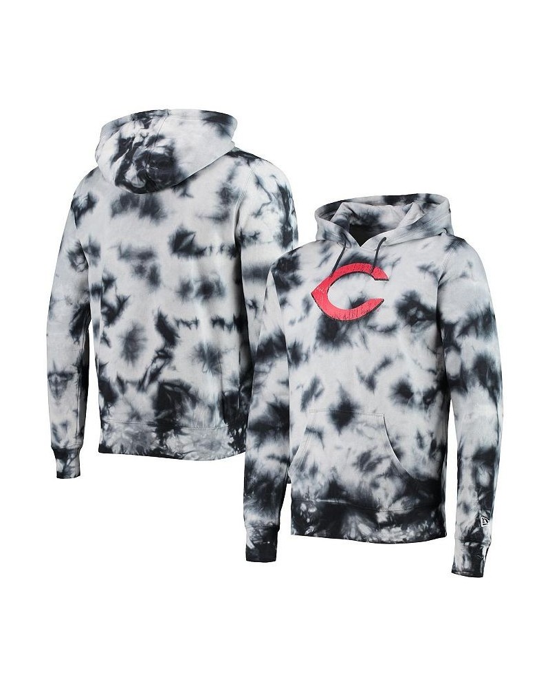 Men's Black Cincinnati Reds Tie-Dye Pullover Hoodie $42.30 Sweatshirt