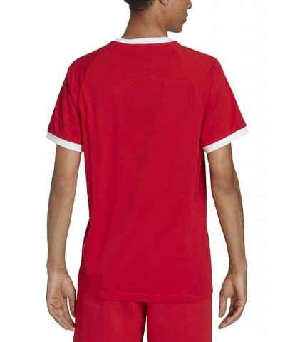 Men's Adicolor Classics Slim-Fit 3-Stripes T-Shirt Red $22.05 T-Shirts