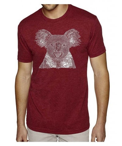 Men's Premium Word Art T-shirt - Koala Red $18.00 T-Shirts