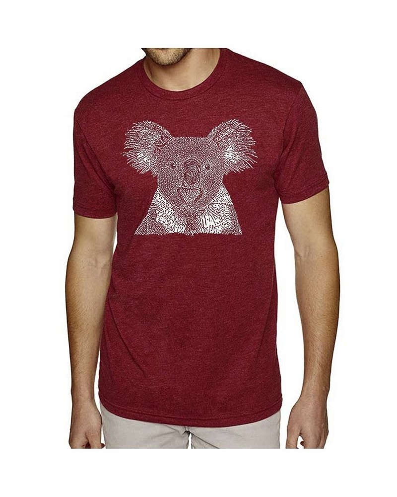 Men's Premium Word Art T-shirt - Koala Red $18.00 T-Shirts