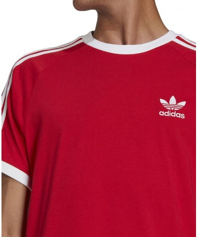 Men's Adicolor Classics Slim-Fit 3-Stripes T-Shirt Red $22.05 T-Shirts