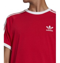 Men's Adicolor Classics Slim-Fit 3-Stripes T-Shirt Red $22.05 T-Shirts