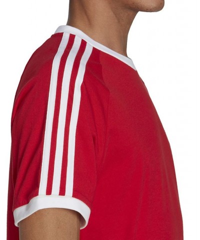 Men's Adicolor Classics Slim-Fit 3-Stripes T-Shirt Red $22.05 T-Shirts