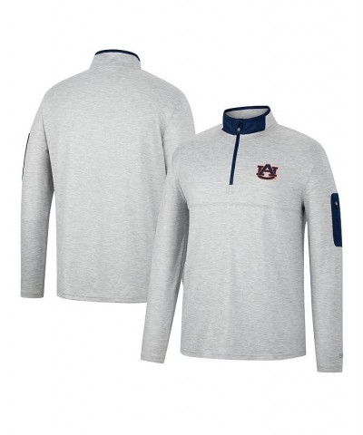 Men's Heathered Gray, Navy Auburn Tigers Country Club Windshirt Quarter-Zip Jacket $34.19 Sweatshirt