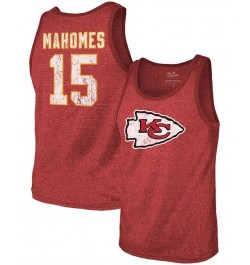 Men's Patrick Mahomes Red Kansas City Chiefs Name Number Tri-Blend Tank Top $24.84 T-Shirts