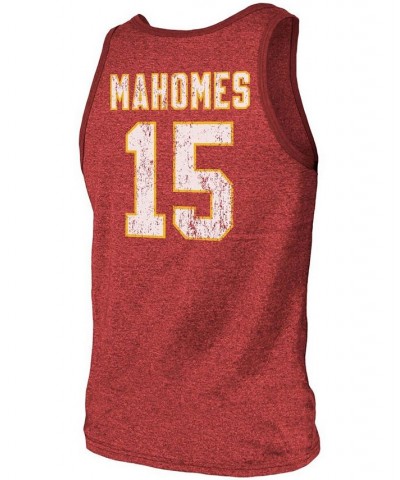 Men's Patrick Mahomes Red Kansas City Chiefs Name Number Tri-Blend Tank Top $24.84 T-Shirts