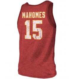 Men's Patrick Mahomes Red Kansas City Chiefs Name Number Tri-Blend Tank Top $24.84 T-Shirts