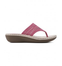 Women's Compact Thong Comfort Sandal Pink $28.98 Shoes