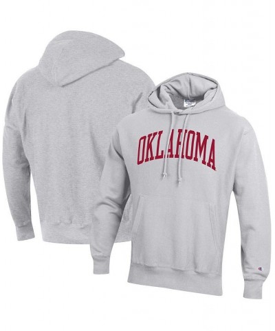 Men's Heathered Gray Oklahoma Sooners Big and Tall Reverse Weave Fleece Pullover Hoodie Sweatshirt $41.40 Sweatshirt