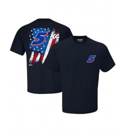 Men's Navy Kyle Larson Exclusive Tonal Flag T-shirt $15.58 T-Shirts