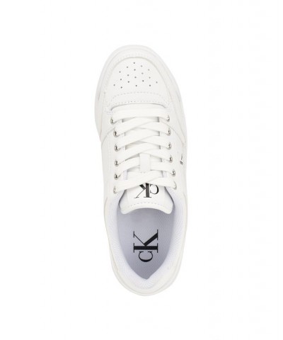 Women's Alondra Casual Platform Lace-up Sneakers White $53.46 Shoes