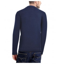 Men's Basic Ribbed Cardigan Blue $28.49 Sweaters