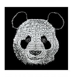 Mens Word Art T-Shirt - Panda Head Black $25.19 T-Shirts