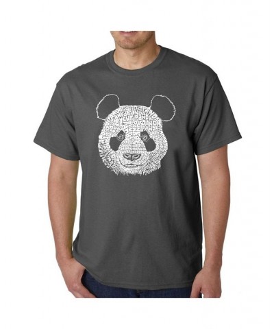 Mens Word Art T-Shirt - Panda Head Black $25.19 T-Shirts