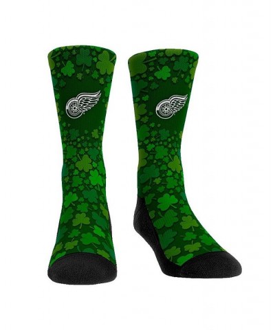 Men's and Women's Socks Detroit Red Wings St. Patty's Day Shamrock Crew Socks $17.69 Socks