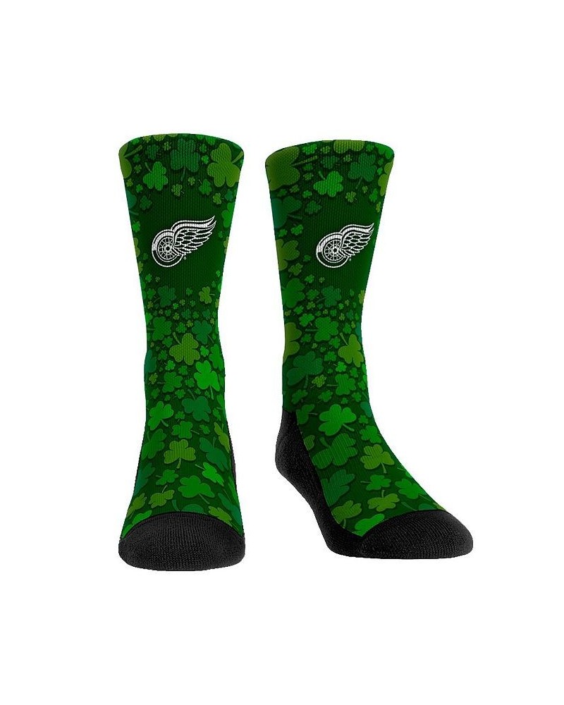 Men's and Women's Socks Detroit Red Wings St. Patty's Day Shamrock Crew Socks $17.69 Socks