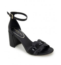 Women's Luisa Woven Block Heel Sandals Black $62.58 Shoes