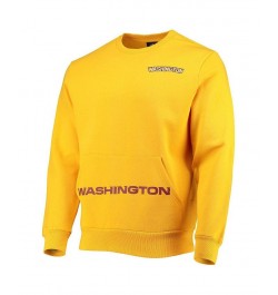 Men's Gold Washington Football Team Pocket Pullover Sweater $38.24 Sweaters