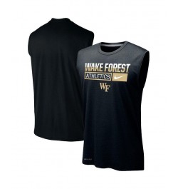 Men's Black Wake Forest Demon Deacons Wordmark Drop Legend Performance Tank Top $25.99 T-Shirts