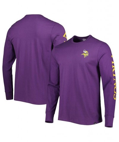 Men's Purple Minnesota Vikings Franklin Long Sleeve T-shirt $25.30 T-Shirts