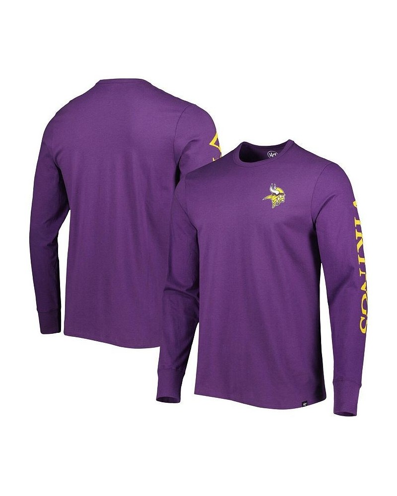 Men's Purple Minnesota Vikings Franklin Long Sleeve T-shirt $25.30 T-Shirts