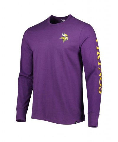 Men's Purple Minnesota Vikings Franklin Long Sleeve T-shirt $25.30 T-Shirts