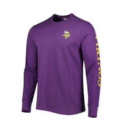 Men's Purple Minnesota Vikings Franklin Long Sleeve T-shirt $25.30 T-Shirts