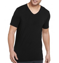 Men's Active Ultra Soft V-Neck T-Shirt Black $10.17 Undershirt