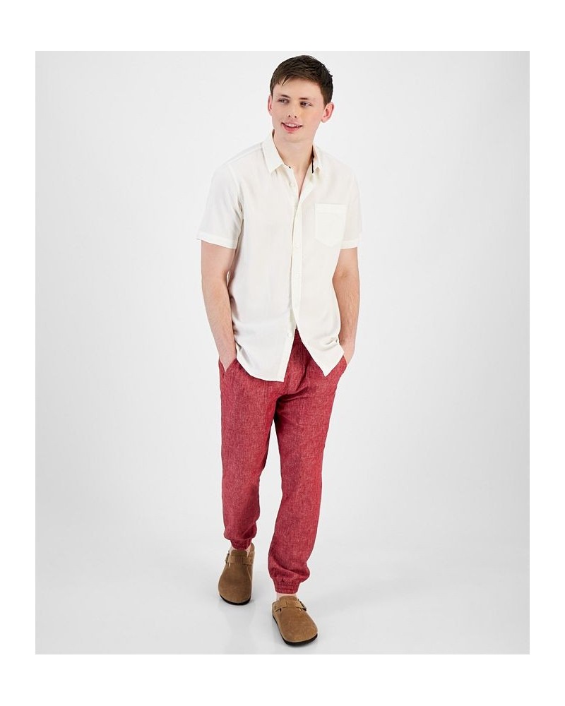 Men's Charles Linen Jogger Pants Red $16.19 Pants