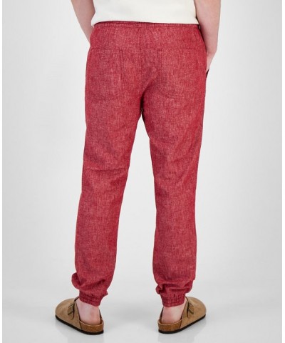 Men's Charles Linen Jogger Pants Red $16.19 Pants