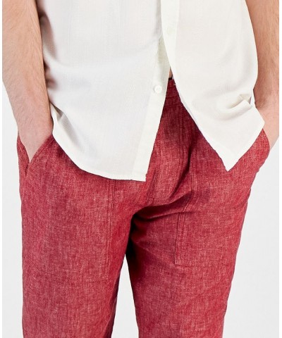 Men's Charles Linen Jogger Pants Red $16.19 Pants