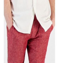 Men's Charles Linen Jogger Pants Red $16.19 Pants