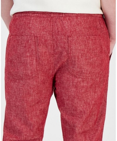 Men's Charles Linen Jogger Pants Red $16.19 Pants