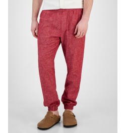 Men's Charles Linen Jogger Pants Red $16.19 Pants