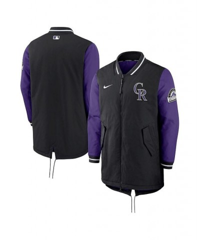 Men's Black Colorado Rockies Authentic Collection Dugout Performance Full-Zip Jacket $85.10 Jackets