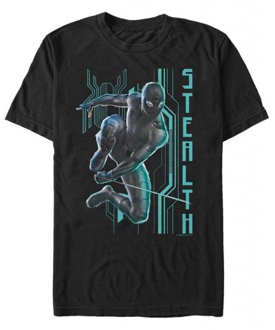 Marvel Men's Spider-Man Far From Home Stealth Suit Jump, Short Sleeve T-shirt Black $20.99 T-Shirts