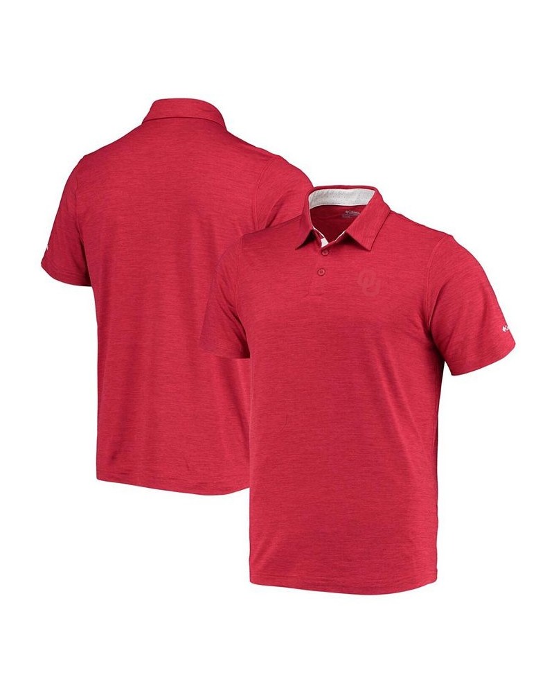 Men's Crimson Oklahoma Sooners Tech Trail Space Dye Omni-Shade Polo $28.60 Polo Shirts