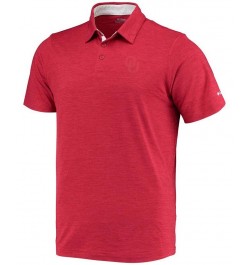 Men's Crimson Oklahoma Sooners Tech Trail Space Dye Omni-Shade Polo $28.60 Polo Shirts