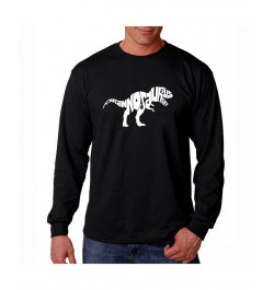 Men's Word Art Long Sleeve T-Shirt - Tyrannosaurus Rex Black $18.00 T-Shirts