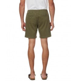 Men's Higgers Cotton Twill Blend Shorts Green $24.92 Shorts