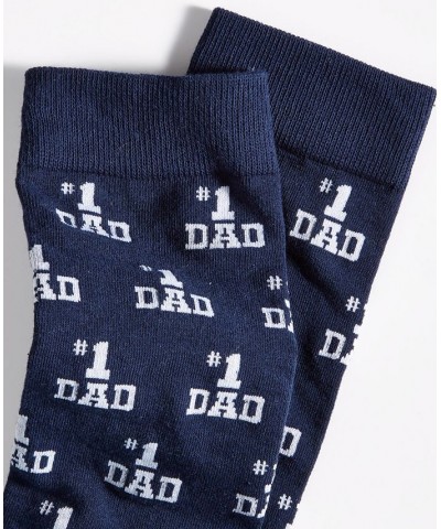 Men's 1 Dad Crew Socks Gray $9.60 Socks