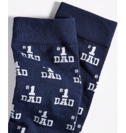 Men's 1 Dad Crew Socks Gray $9.60 Socks