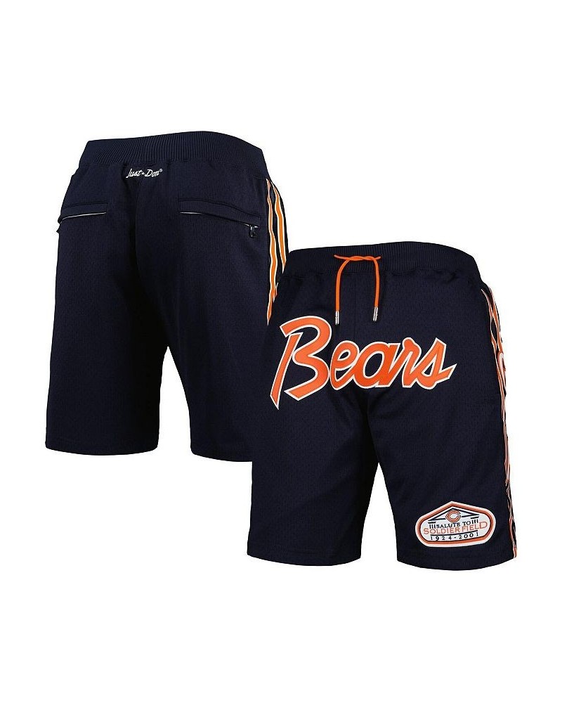 Men's Navy Chicago Bears Salute to Soldier Field Just Don Throwback Shorts $168.10 Shorts