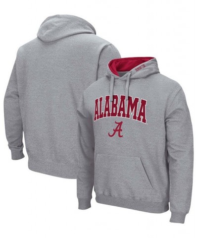 Men's Heather Gray Alabama Crimson Tide Arch and Logo 3.0 Pullover Hoodie $35.99 Sweatshirt