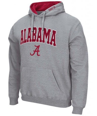 Men's Heather Gray Alabama Crimson Tide Arch and Logo 3.0 Pullover Hoodie $35.99 Sweatshirt