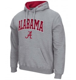 Men's Heather Gray Alabama Crimson Tide Arch and Logo 3.0 Pullover Hoodie $35.99 Sweatshirt