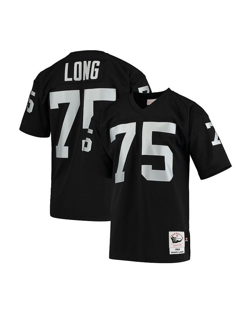 Men's Howie Long Black Las Vegas Raiders 1983 Authentic Throwback Retired Player Jersey $90.62 Jersey