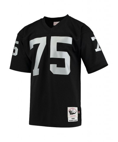 Men's Howie Long Black Las Vegas Raiders 1983 Authentic Throwback Retired Player Jersey $90.62 Jersey