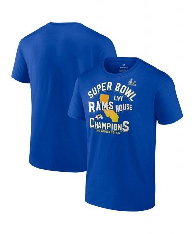 Men's Branded Royal Los Angeles Rams Super Bowl LVI Champions Hometown Hard Count T-shirt $22.22 T-Shirts